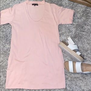 Baby pink casual dress